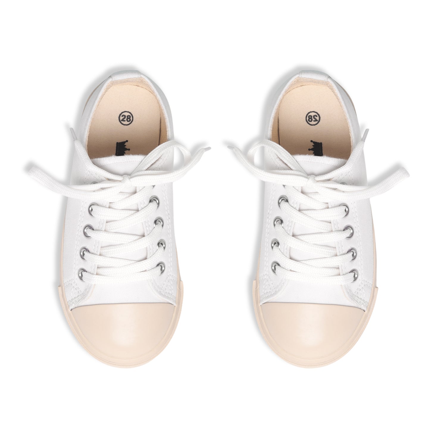 Warm Beige - Lace-Up Sneakers
