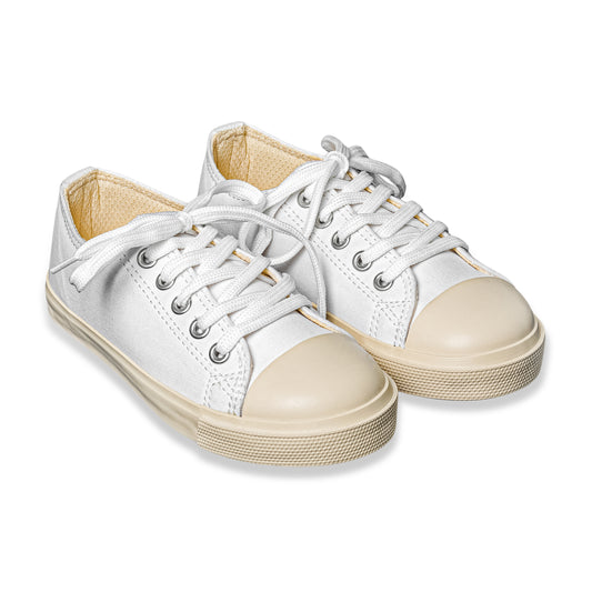 Warm Beige - Lace-Up Sneakers